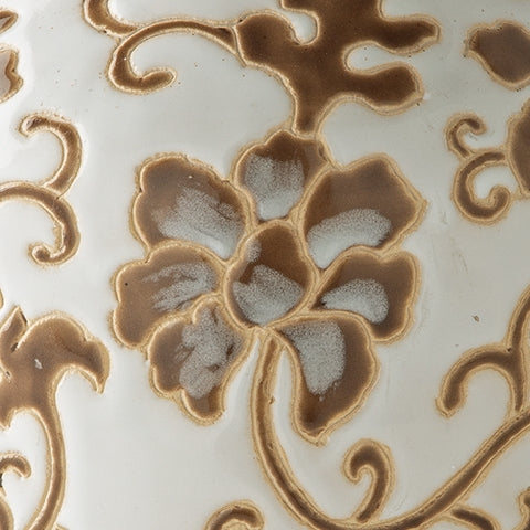Adalham Cream/Brown Jar (Online Special Price) - Ornate Home
