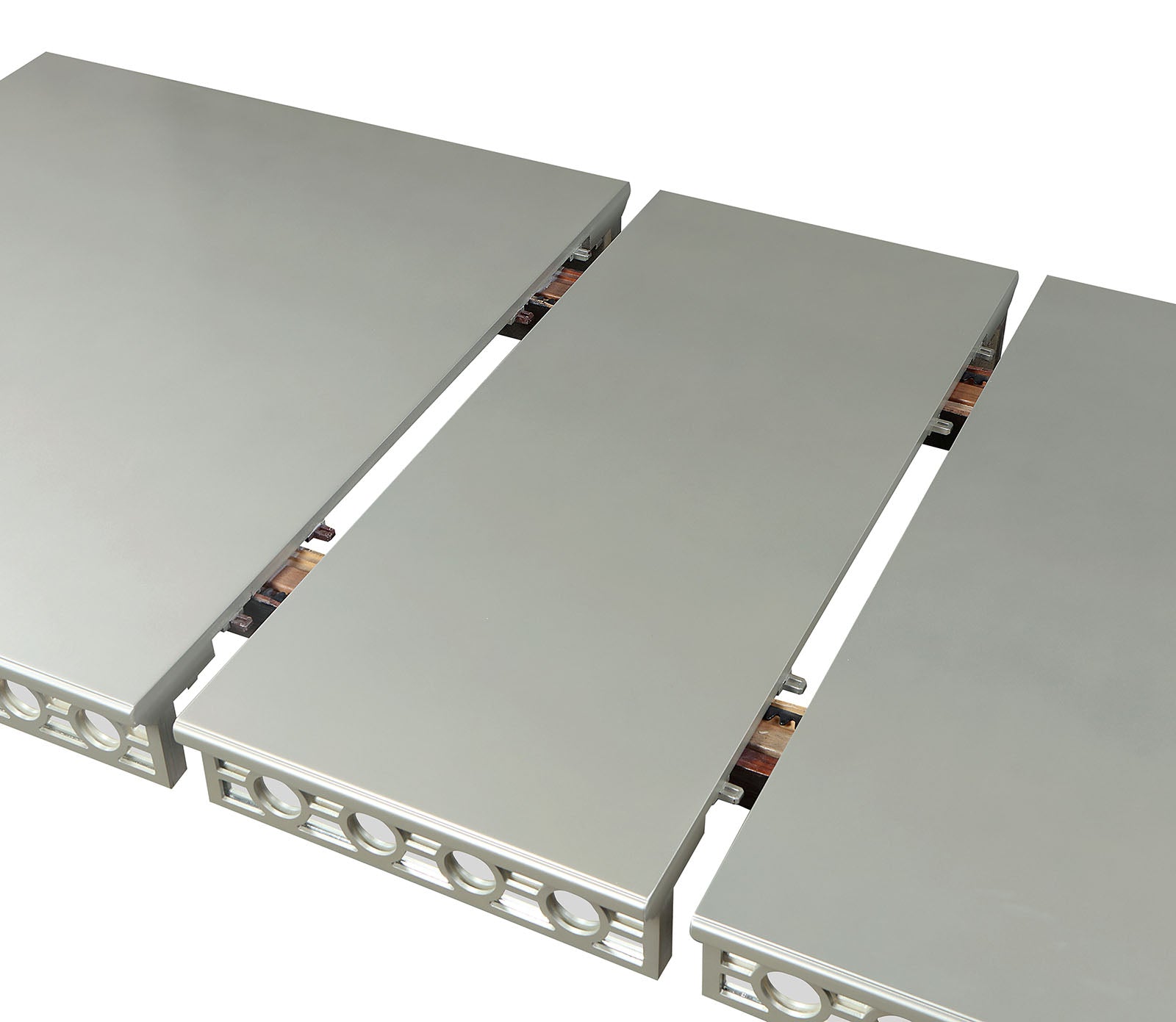 Adalia Silver/Dark Gray 7 Pc. Dining Room Set - Ornate Home