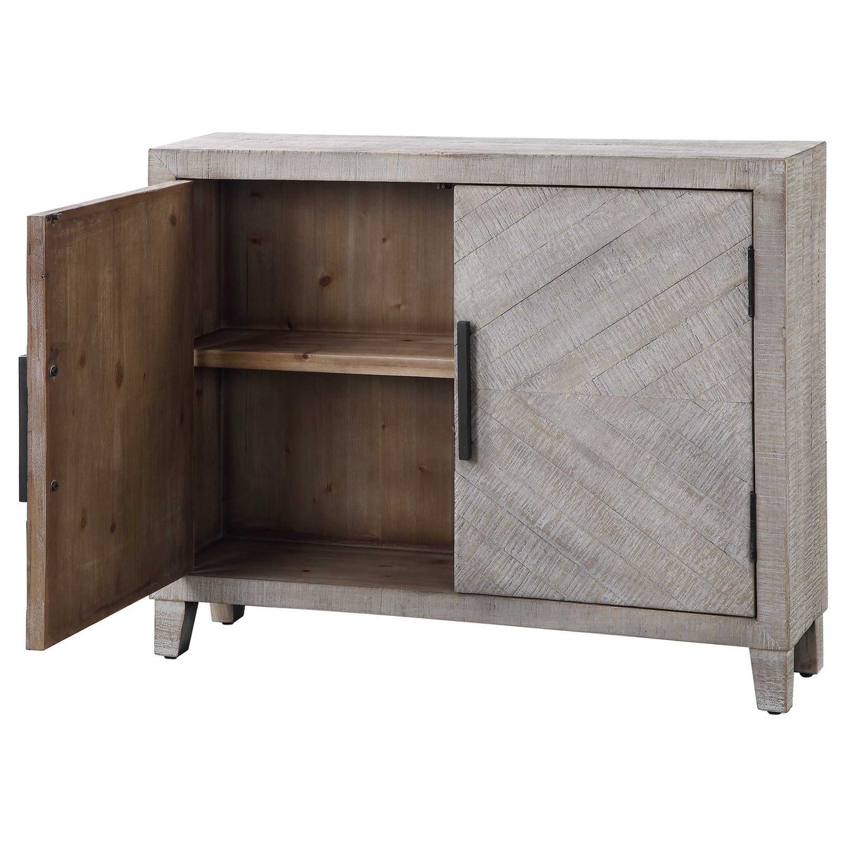 Adalind White Washed Accent Cabinet - Ornate Home