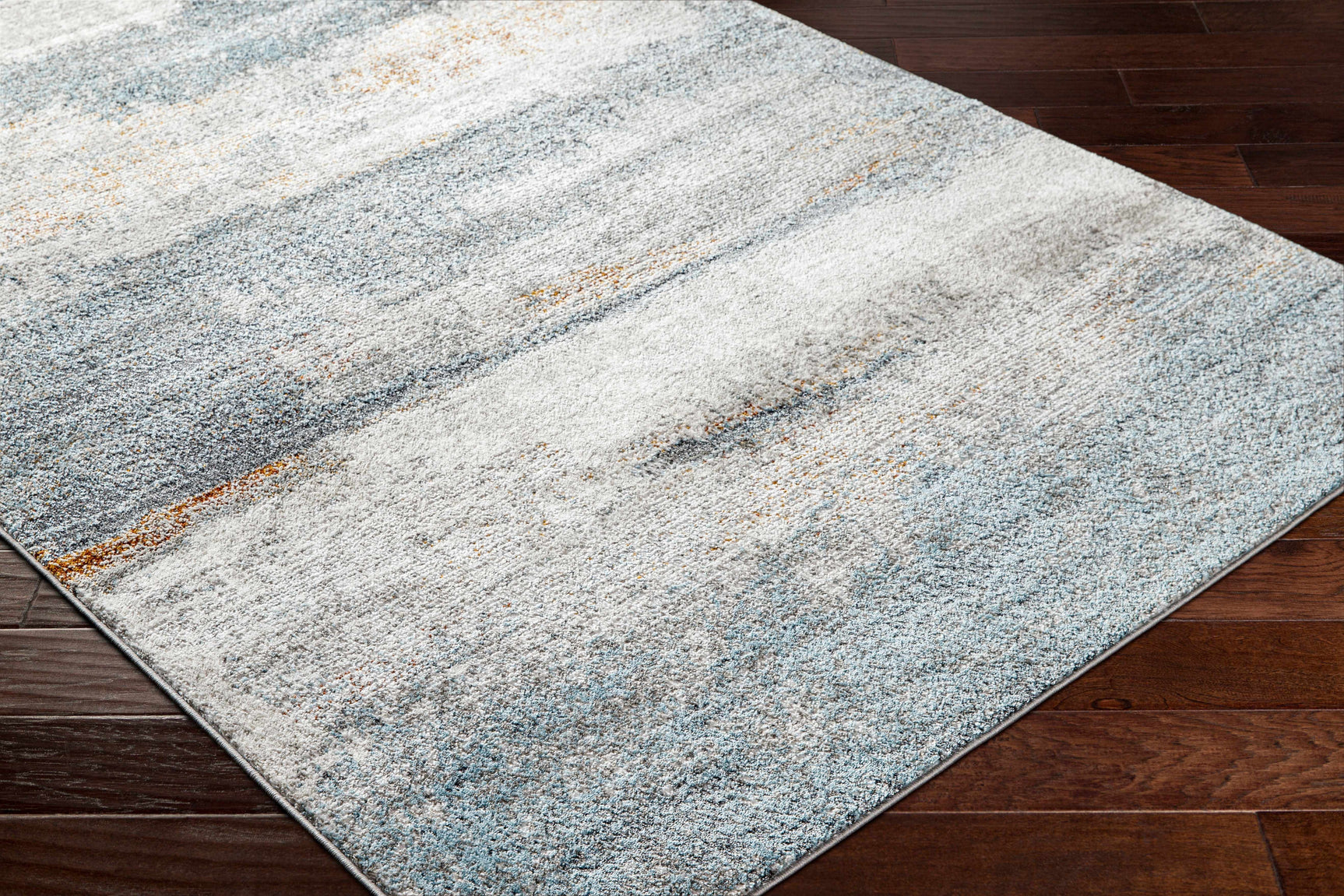 Adam Gray Blue Abstract Area Rug - Ornate Home