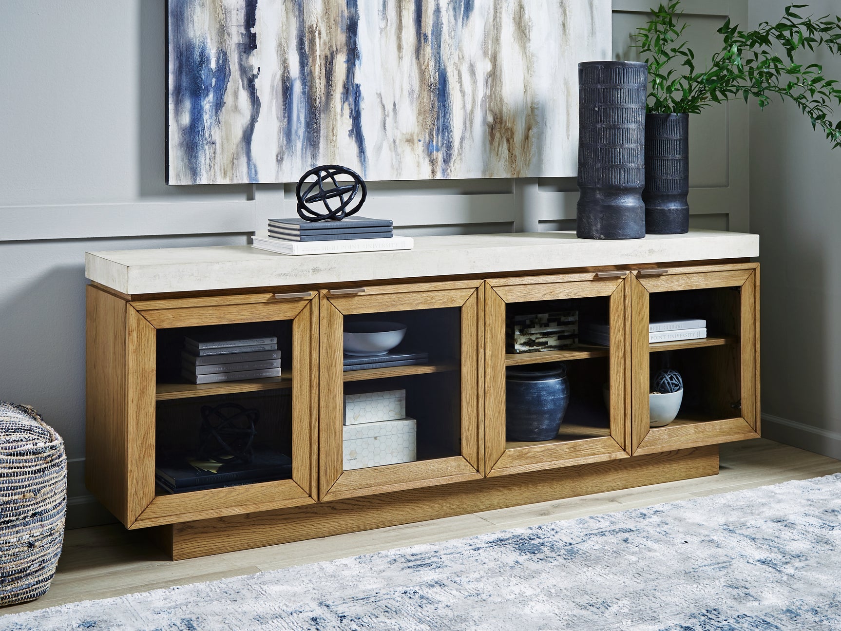 Adanworth Light Brown/Gray Accent Cabinet (Online Special Price) - Ornate Home