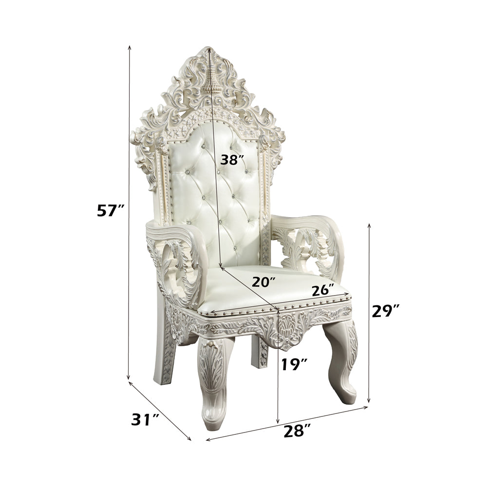 Adara Antique White Arm Chair (Set-2) - Ornate Home