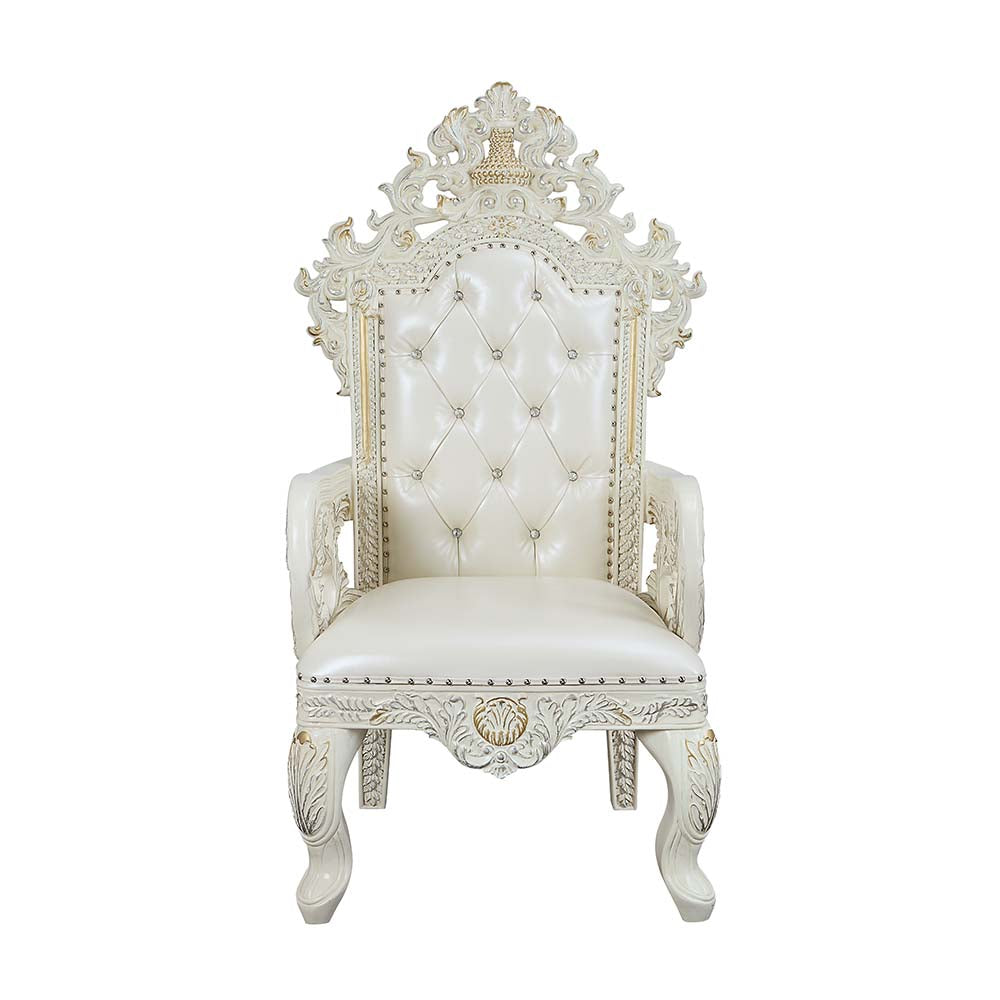 Adara Antique White Arm Chair (Set-2) - Ornate Home