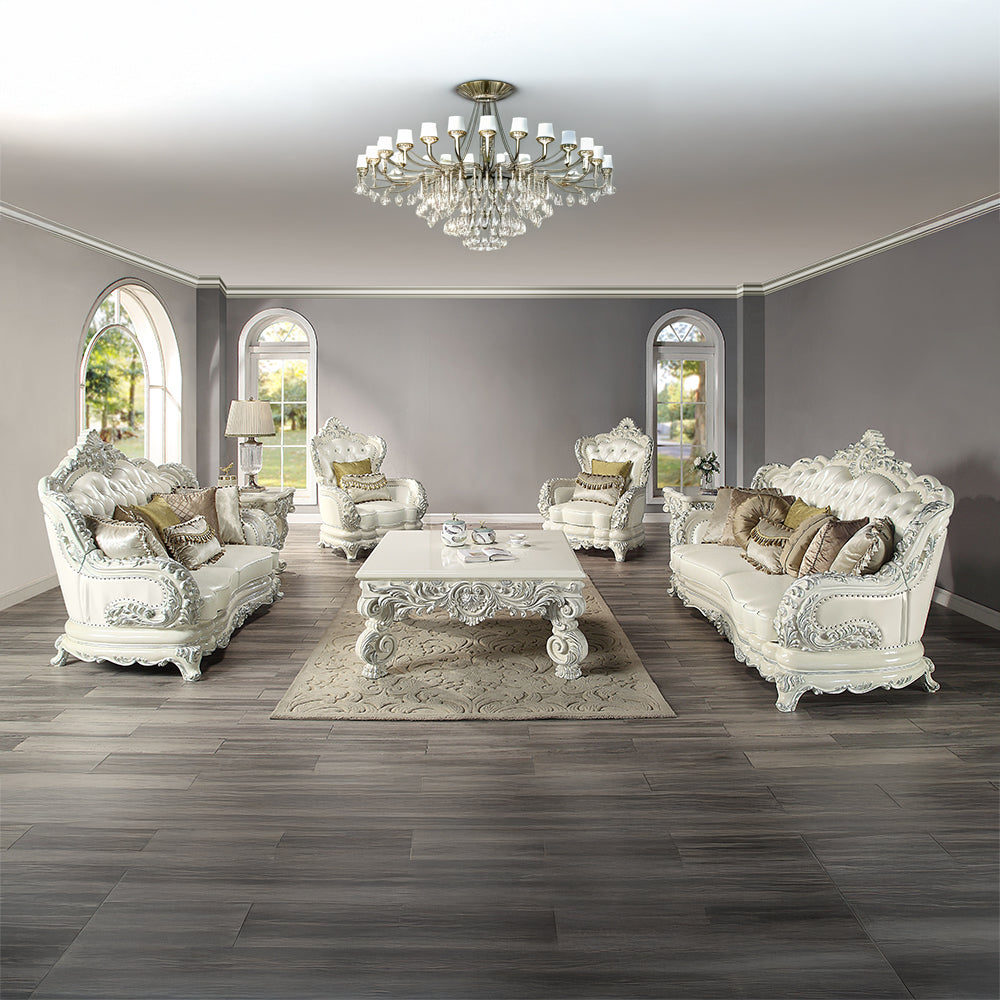 Adara Antique White Chair - Ornate Home