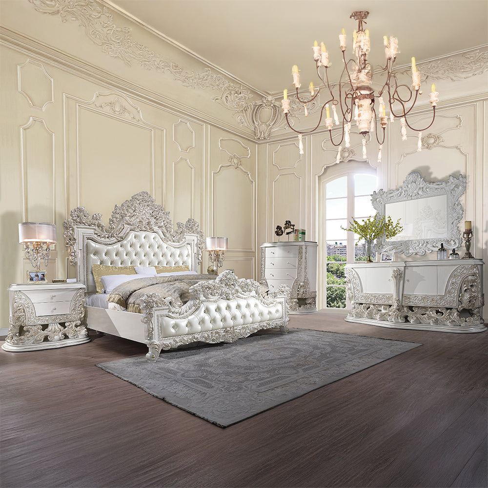 Adara Antique White Chest - Ornate Home