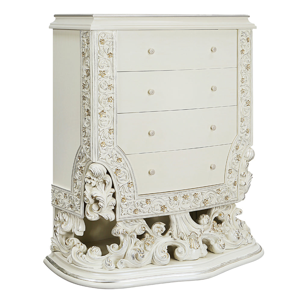 Adara Antique White Chest - Ornate Home