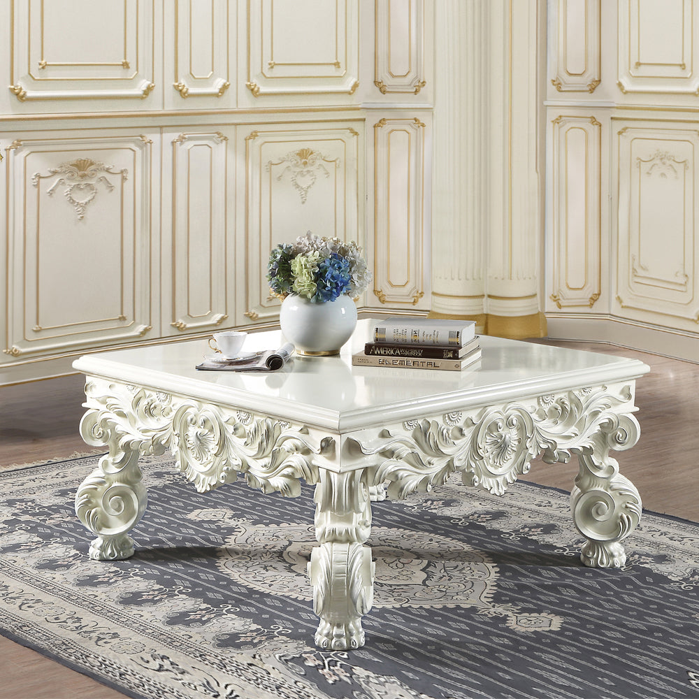 Adara Antique White Coffee Table - Ornate Home