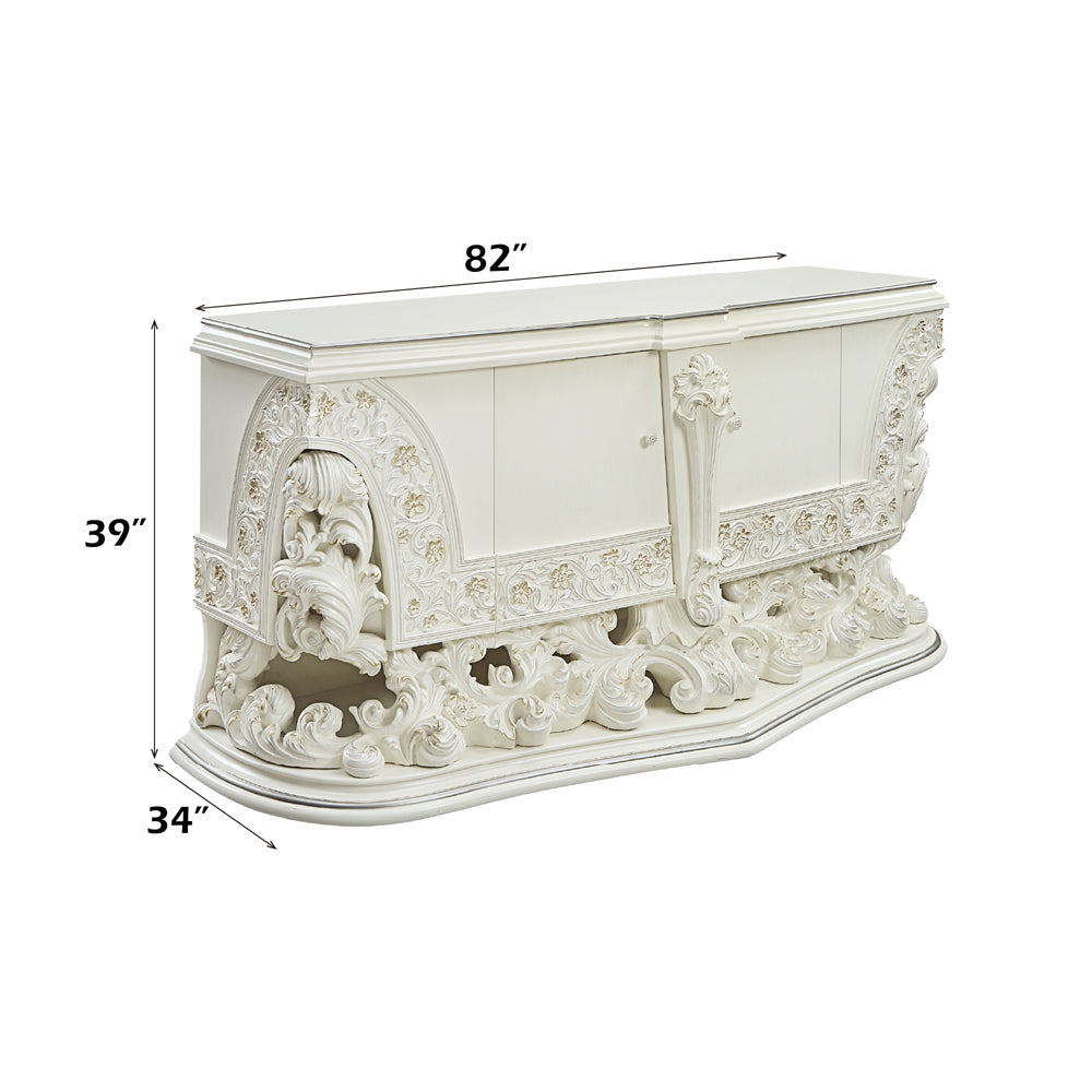 Adara Antique White Dresser - Ornate Home