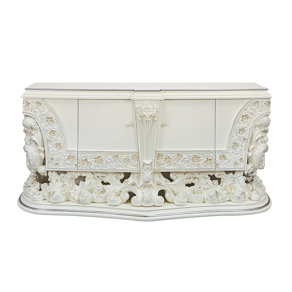 Adara Antique White Dresser - Ornate Home