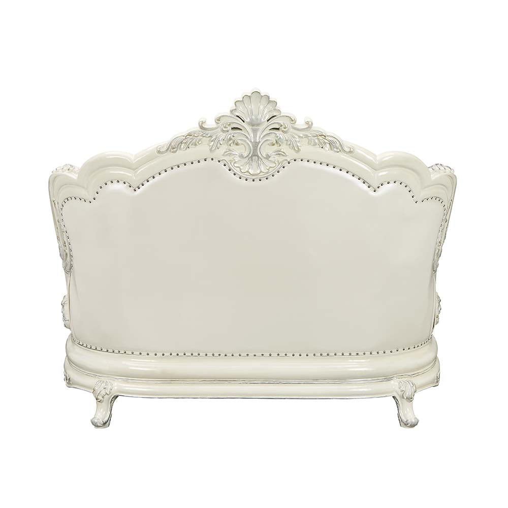 Adara Antique White Loveseat - Ornate Home