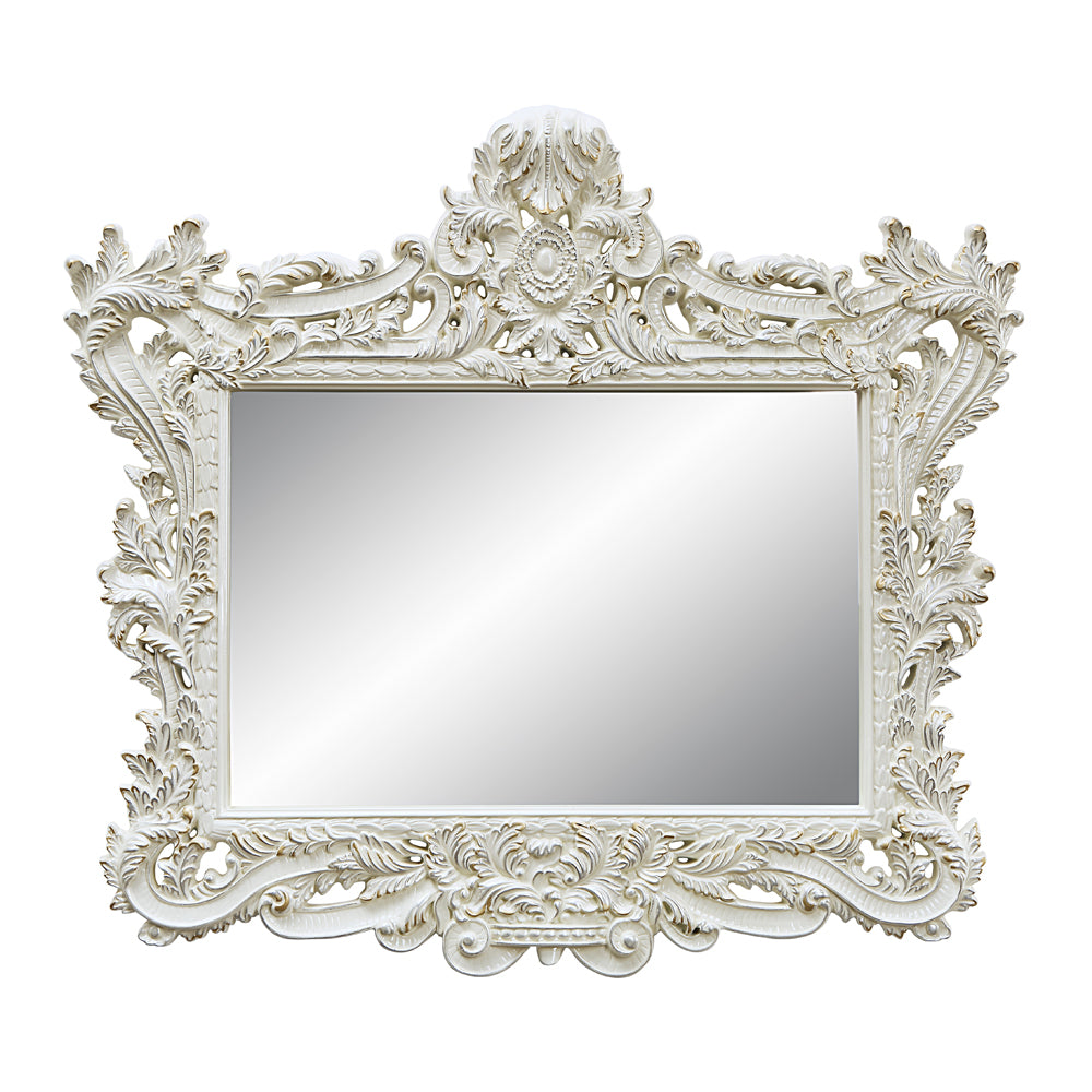 Adara Antique White Mirror - Ornate Home