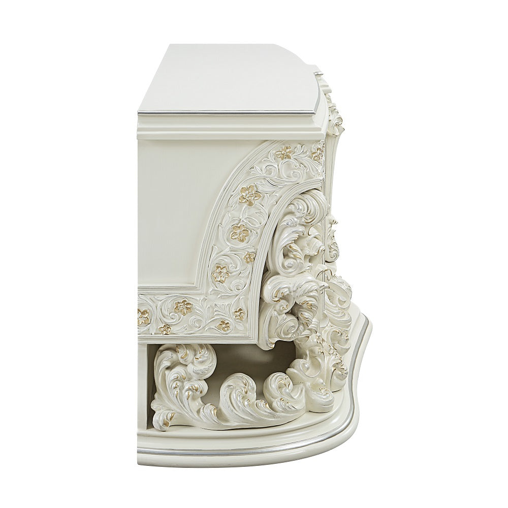 Adara Antique White Server - Ornate Home