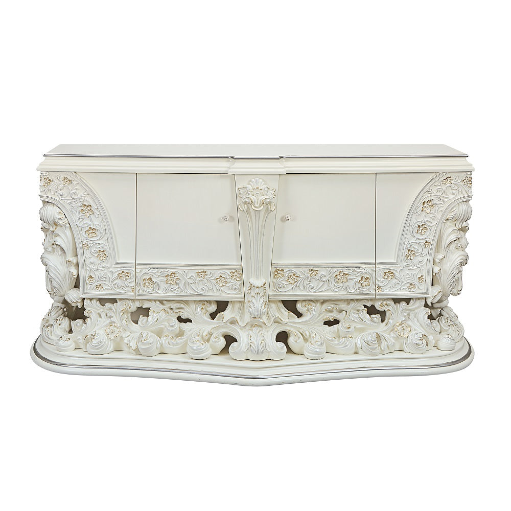 Adara Antique White Server - Ornate Home