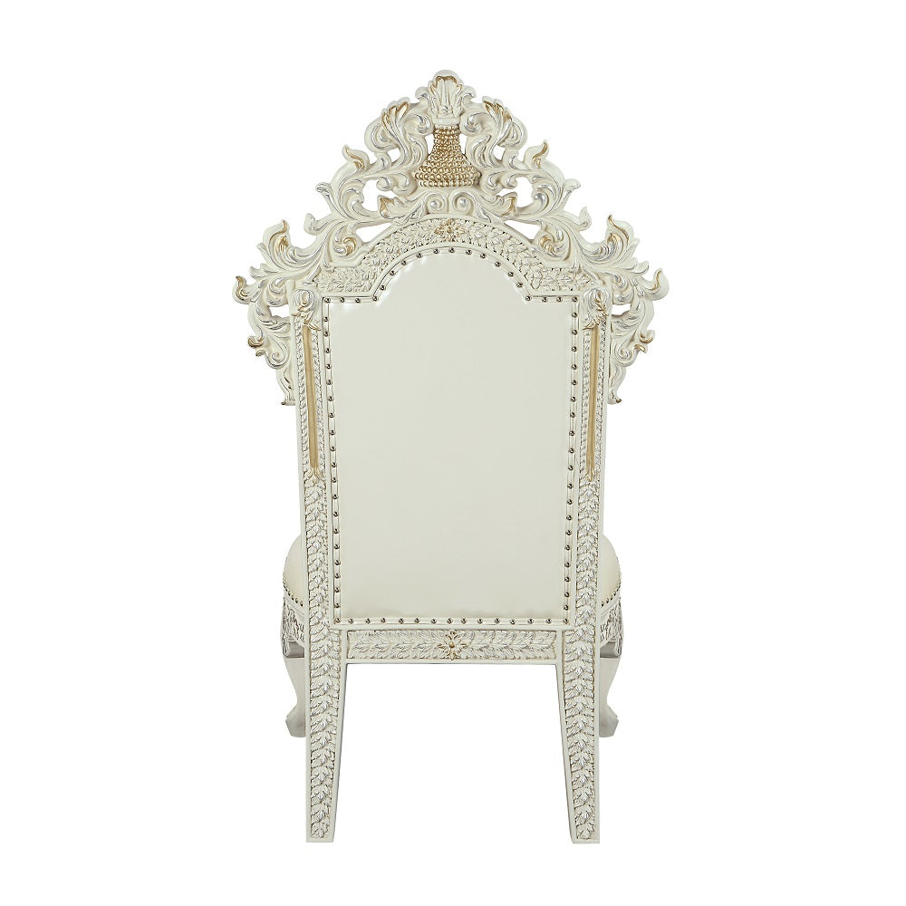 Adara Antique White Side Chair (Set-2) - Ornate Home