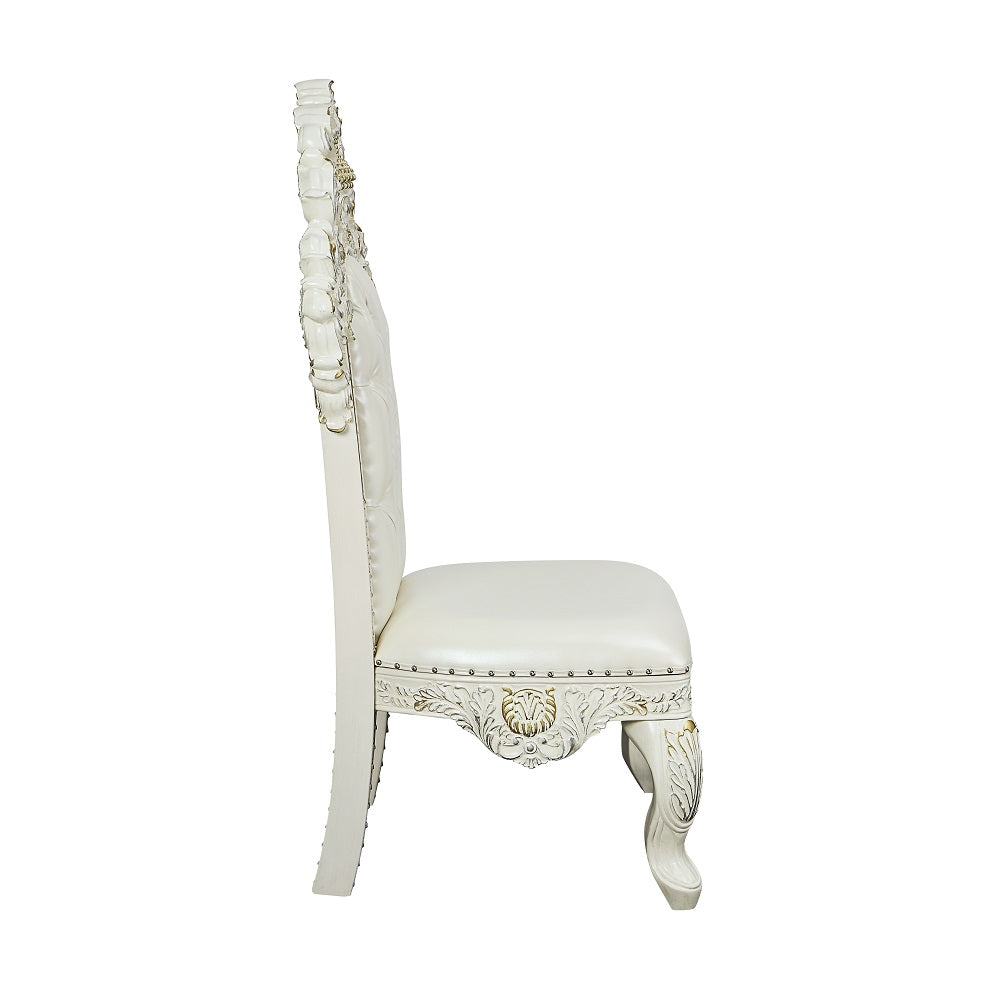 Adara Antique White Side Chair (Set-2) - Ornate Home