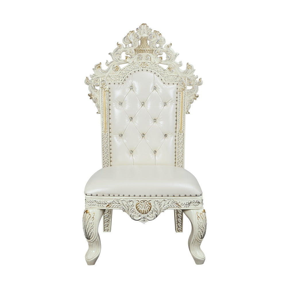 Adara Antique White Side Chair (Set-2) - Ornate Home