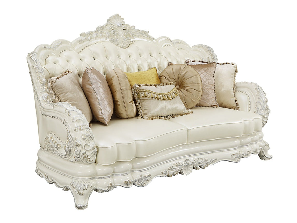 Adara Antique White Sofa - Ornate Home