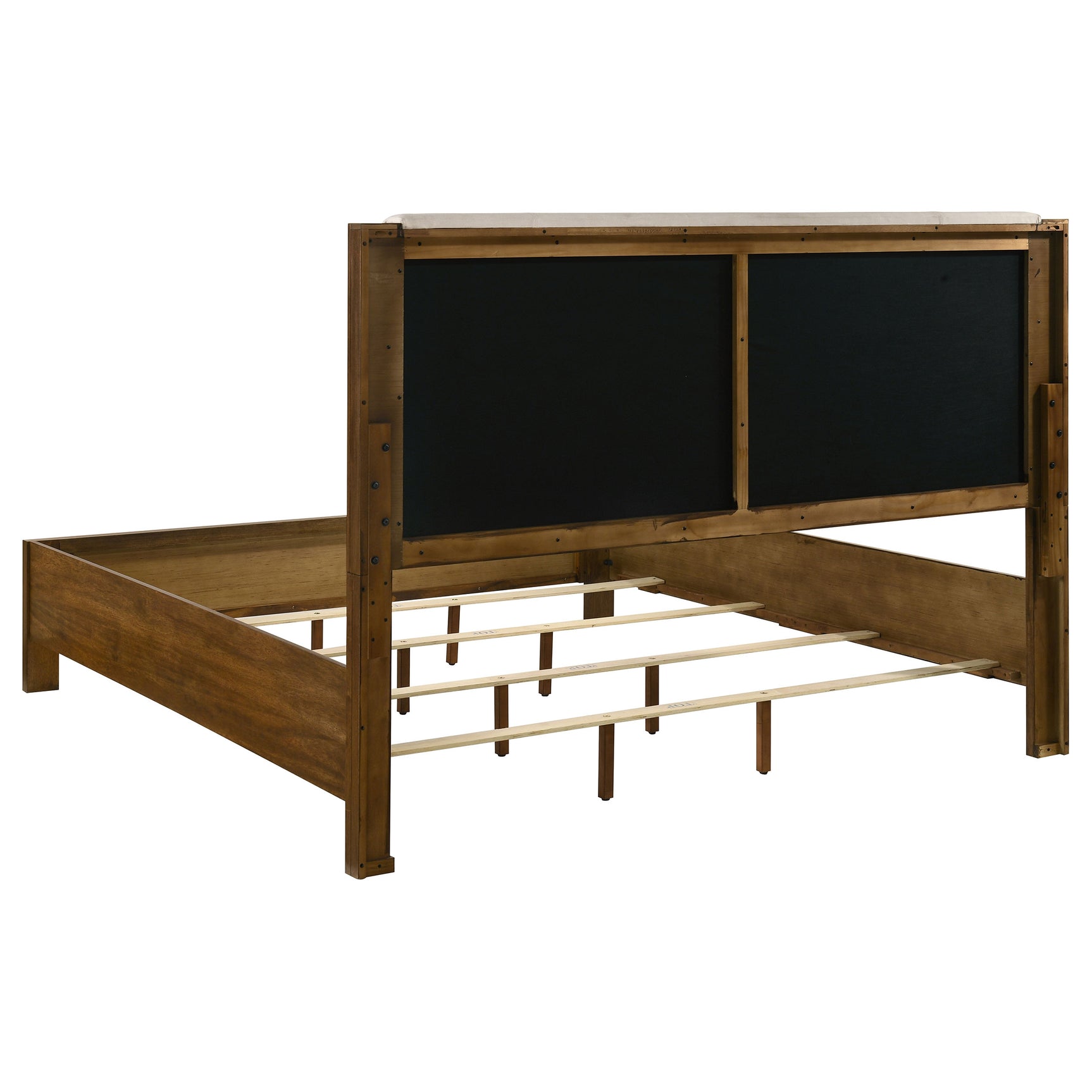 Adderley Cream/Warm Brown Eastern King Wood Panel Bed - Ornate Home