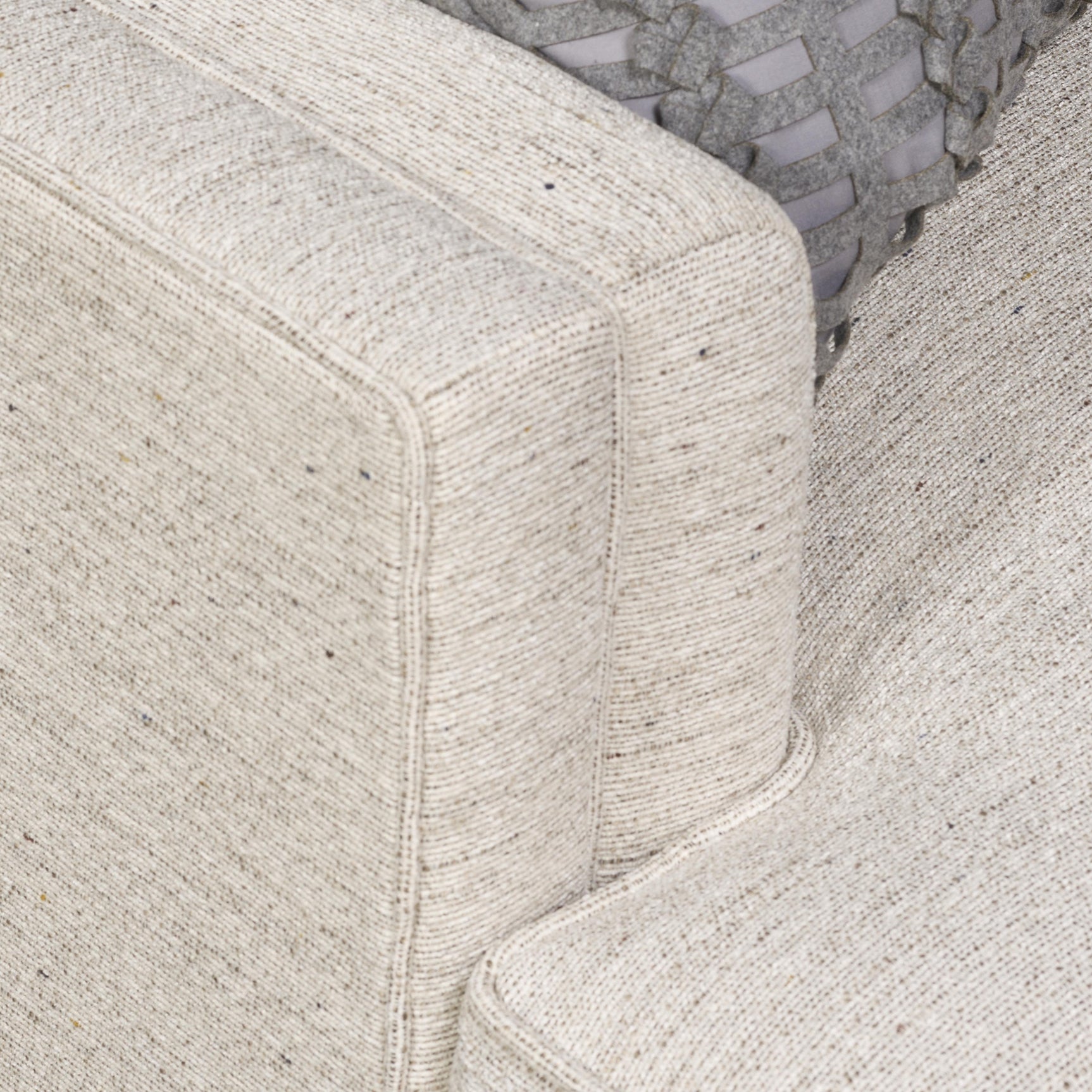 Addison White/Cream Fabric Loveseat - Ornate Home