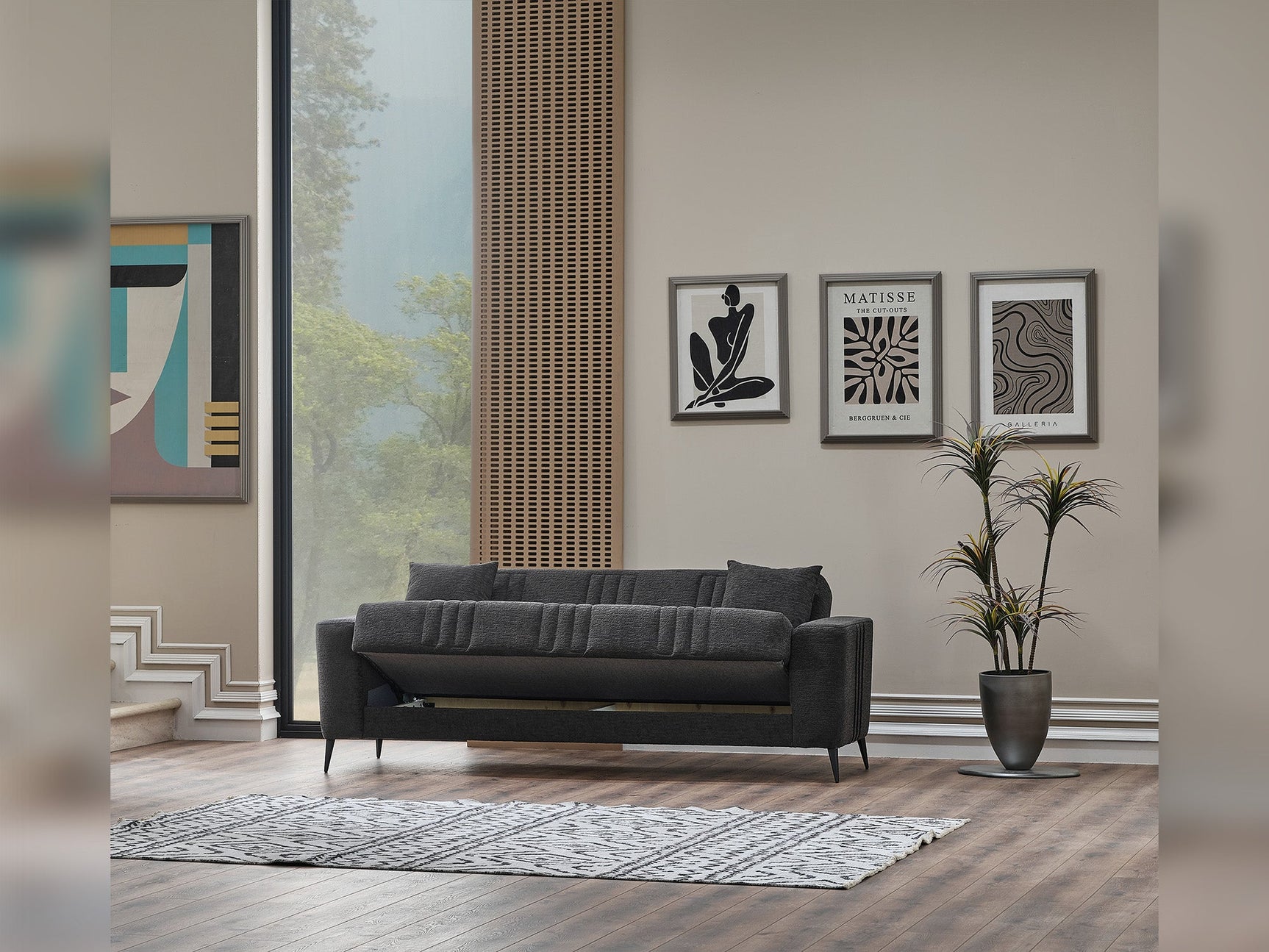 Adela Anthracite 3-pieces (Sofa & Loveseat & Chair) Living Room Set