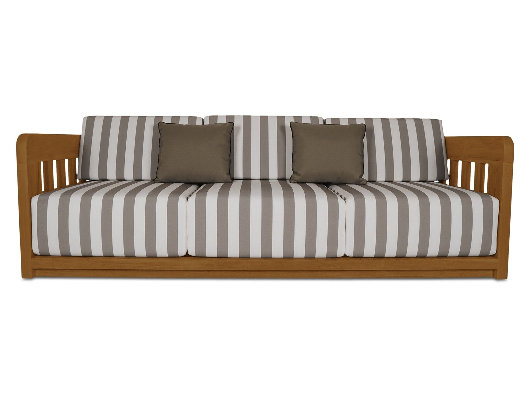 Adelaide Brown Stripe Outdoor Sofa - Ornate Home
