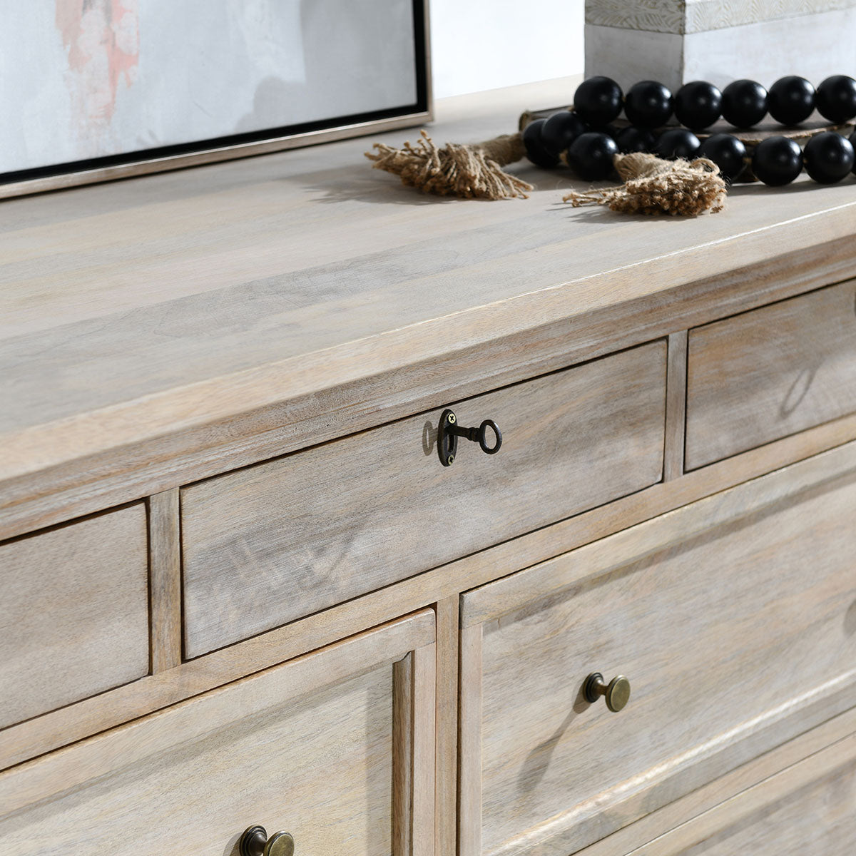 Adelaide Natural Whitewash Dresser - Ornate Home