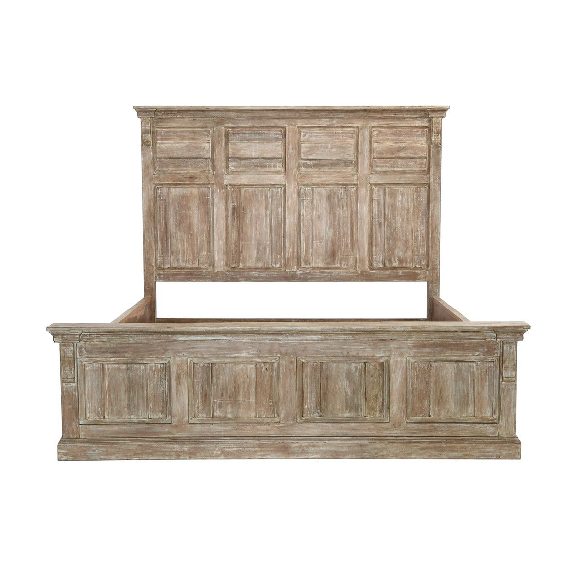 Adelaide Natural Whitewash Queen Bed - Ornate Home