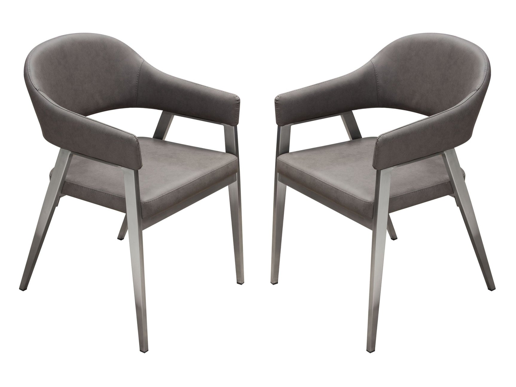 Adele Grey Accent Chairs (Set of 2) - Ornate Home