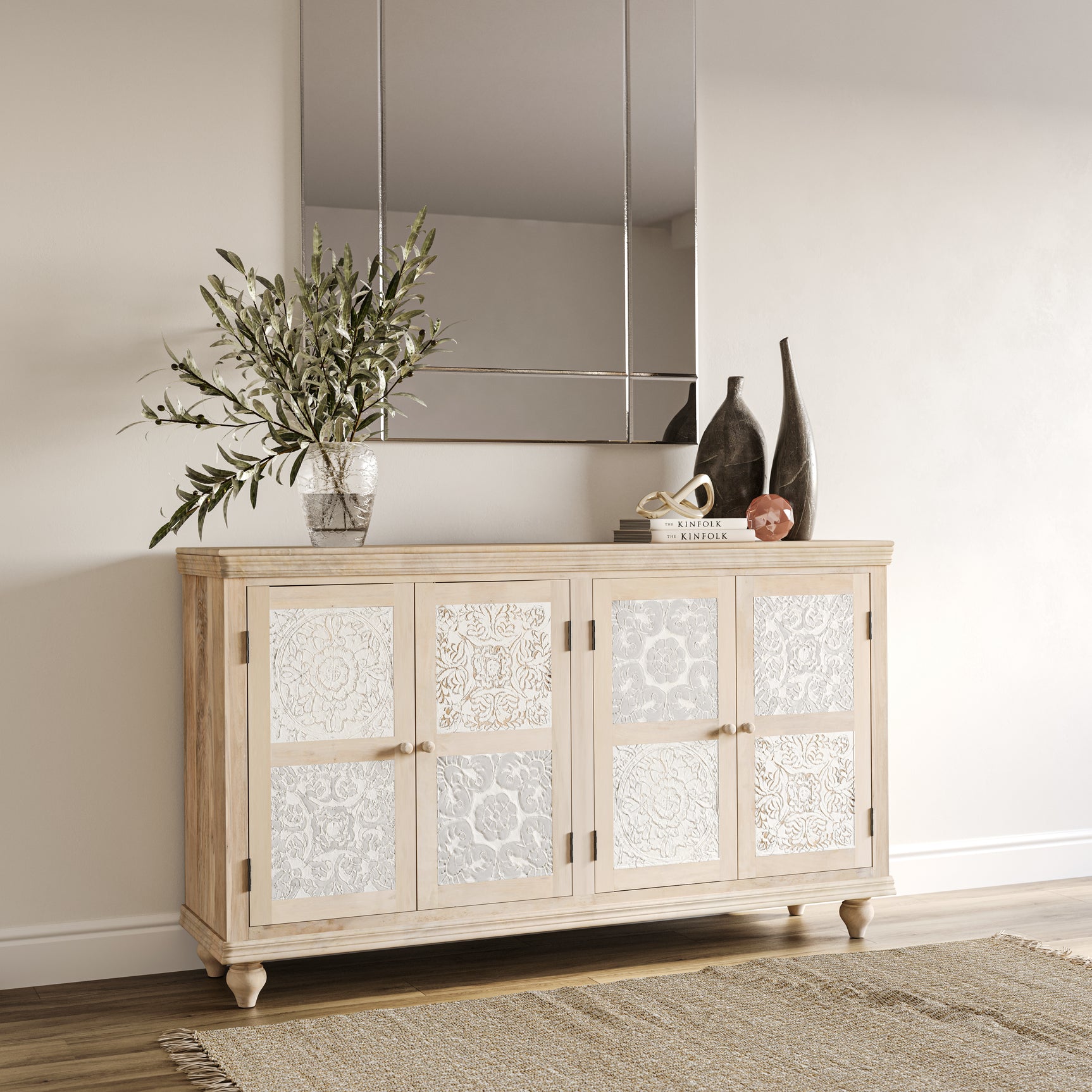 Adele White Accent Cabinet - Ornate Home
