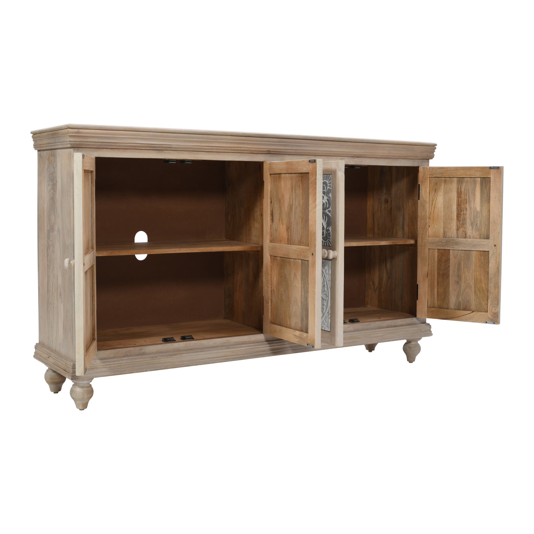 Adele White Accent Cabinet - Ornate Home