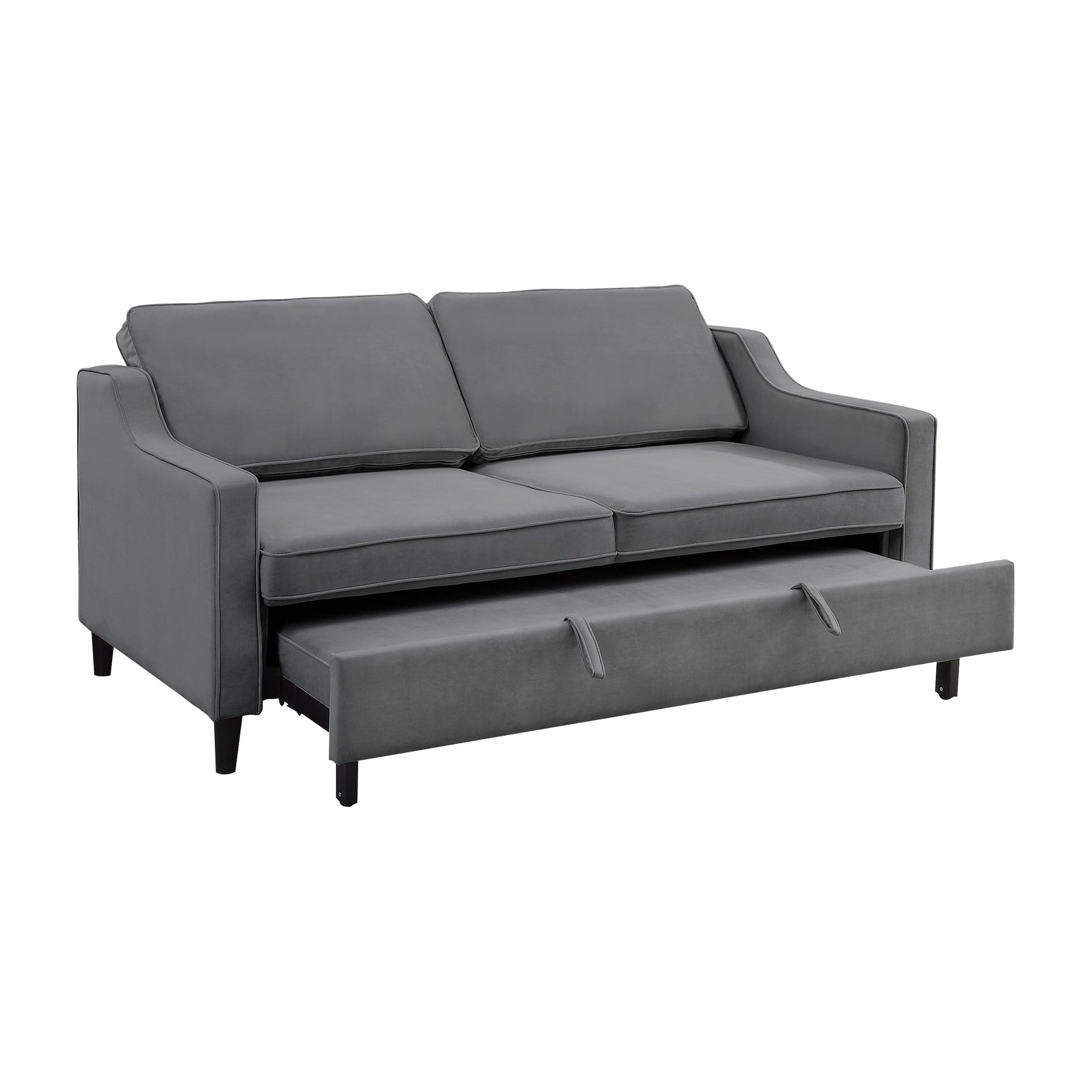 Adelia Dark Gray Studio Sofa with Pull-out Bed - Ornate Home