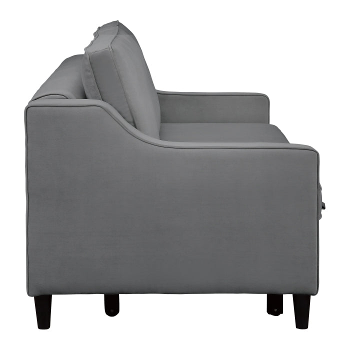 Adelia Dark Gray Studio Sofa with Pull-out Bed - Ornate Home
