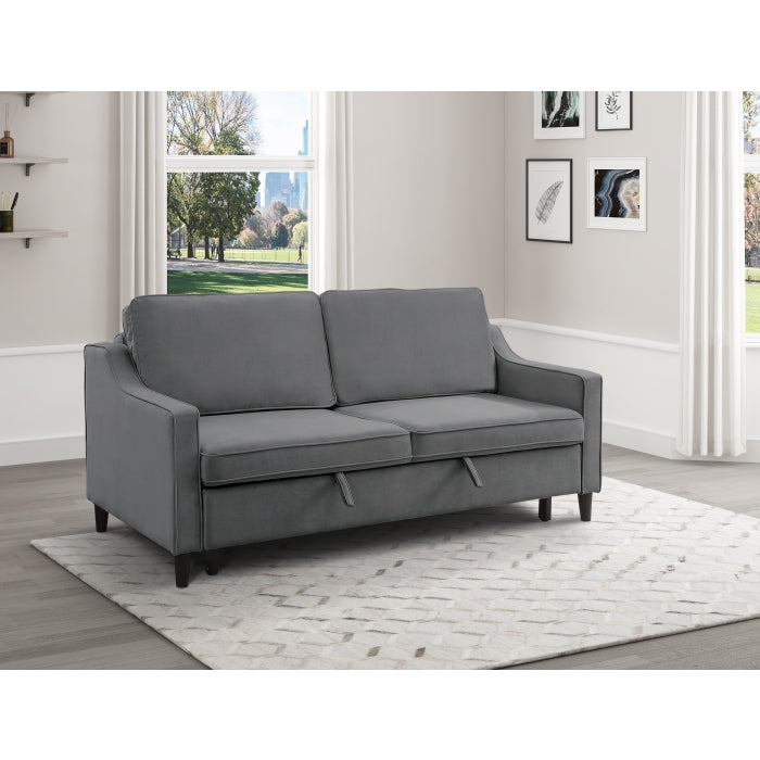 Adelia Dark Gray Studio Sofa with Pull-out Bed - Ornate Home