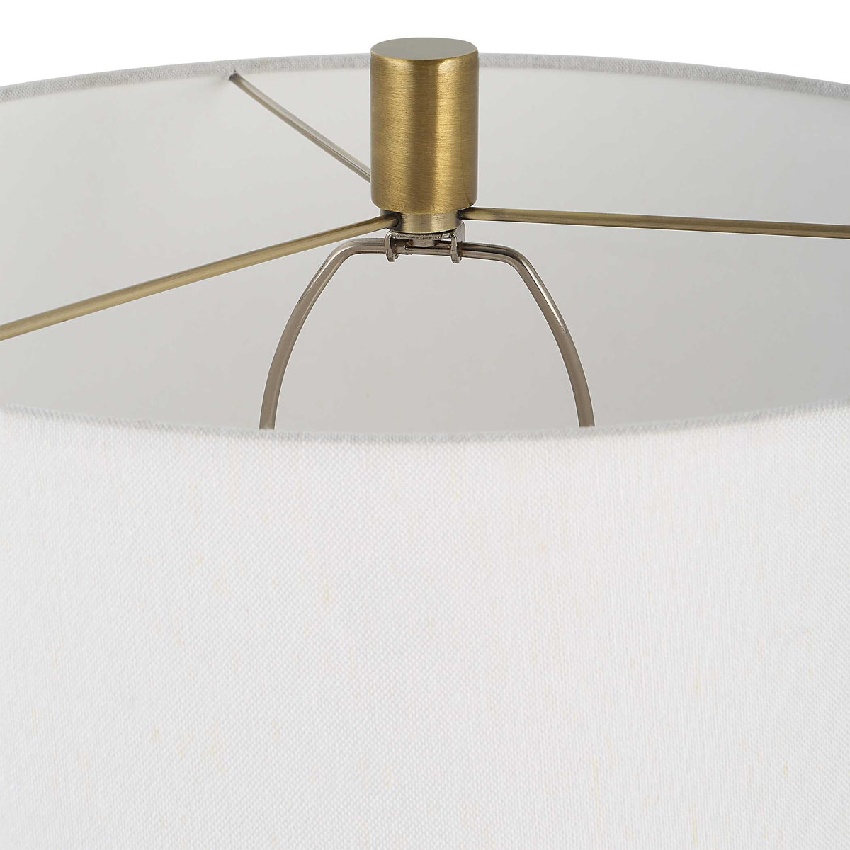 Adelia Ivory/Brass Table Lamp - Ornate Home