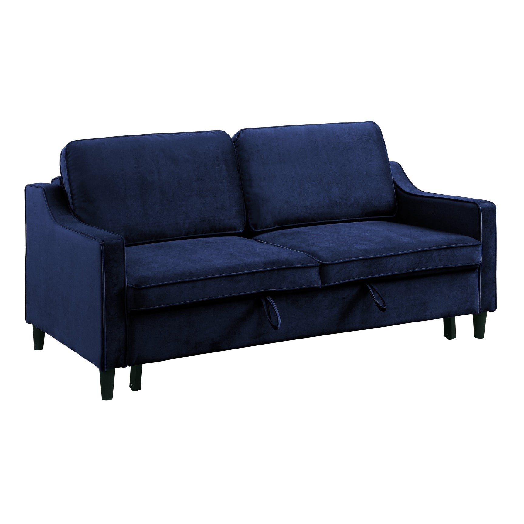 Adelia Navy Studio Sofa with Pull-out Bed - Ornate Home