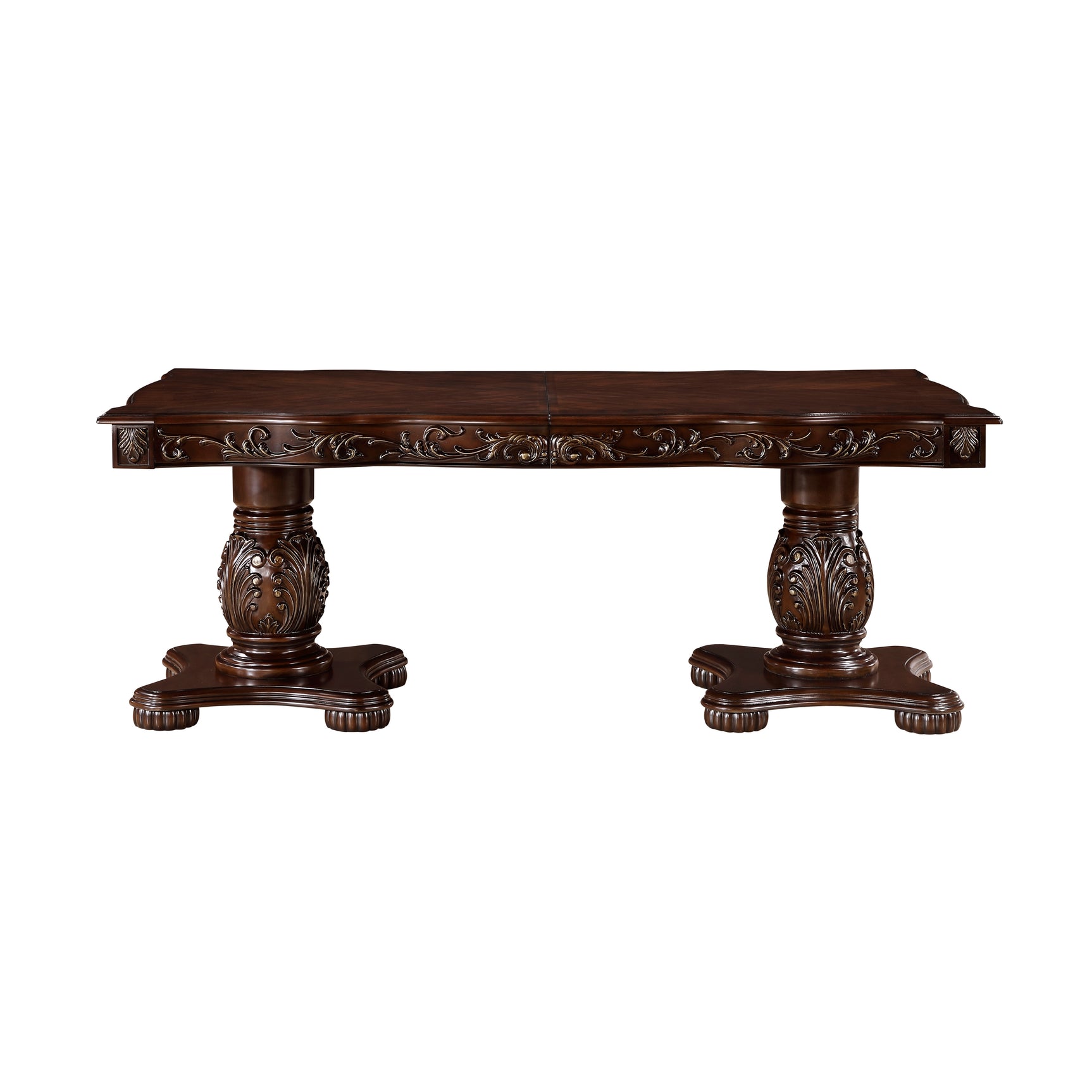 Adelina Cherry/Brown 5-Piece Dining Table Set - Ornate Home