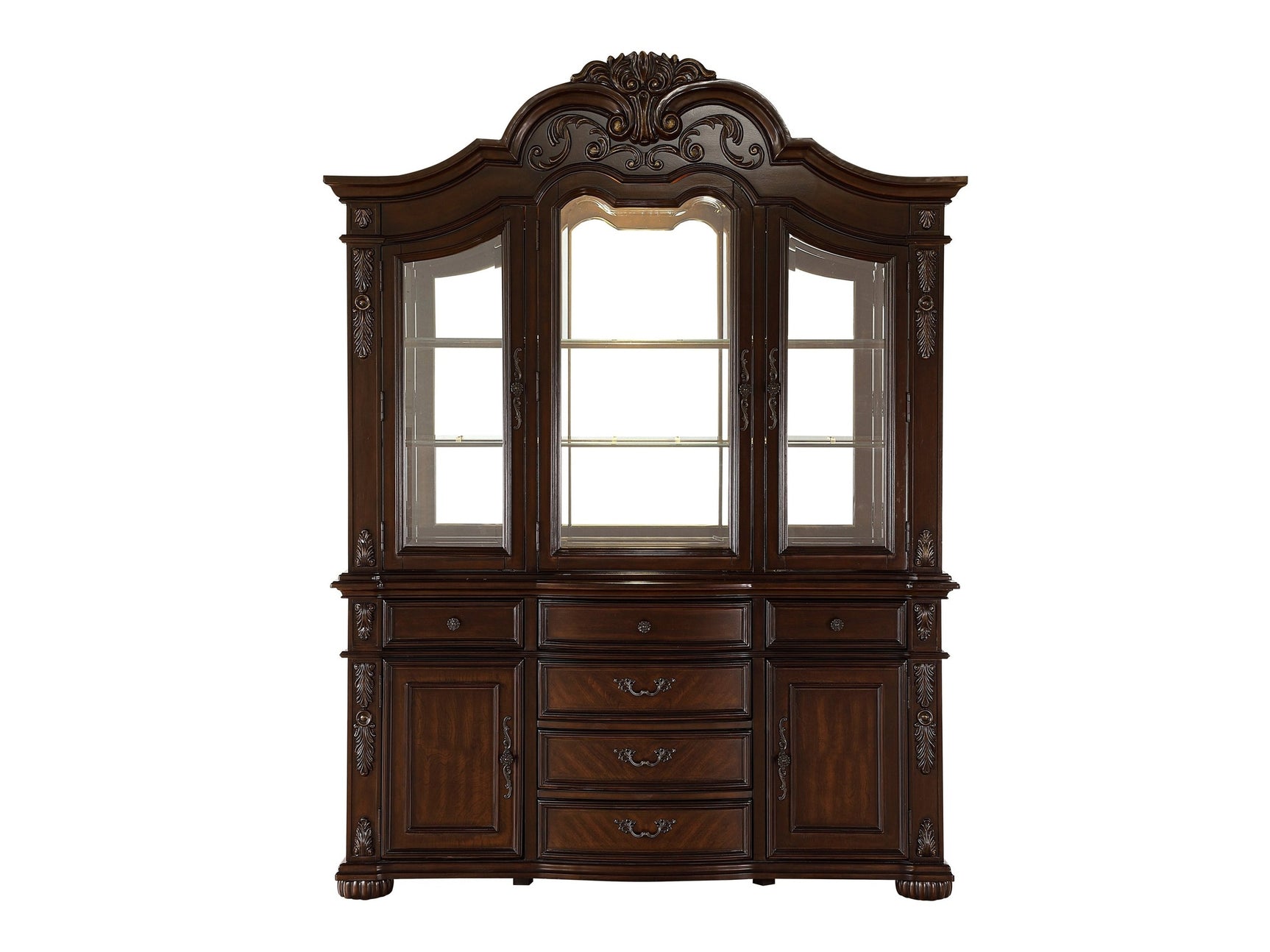 Adelina Cherry Buffet & Hutch - Ornate Home