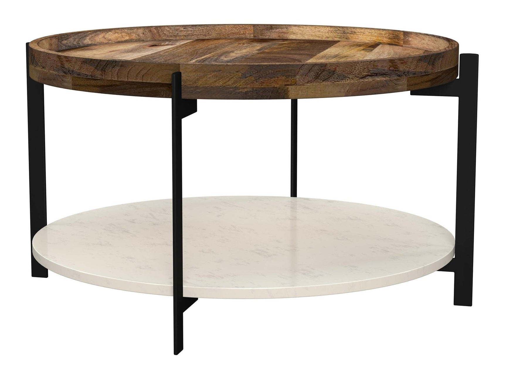 Adhvik Natural / White Coffee Table - Ornate Home