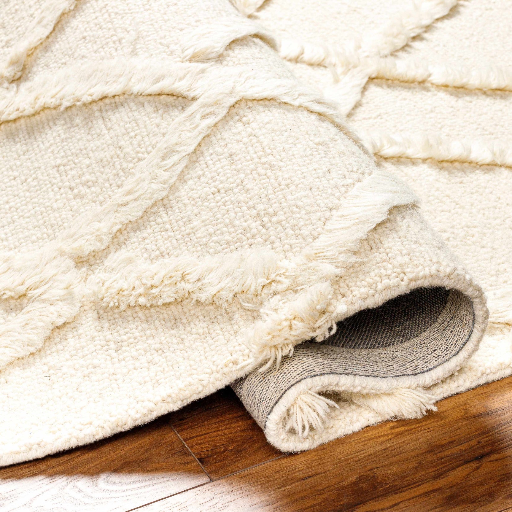 Adica Cream Wool Area Rug - Clearance - Ornate Home