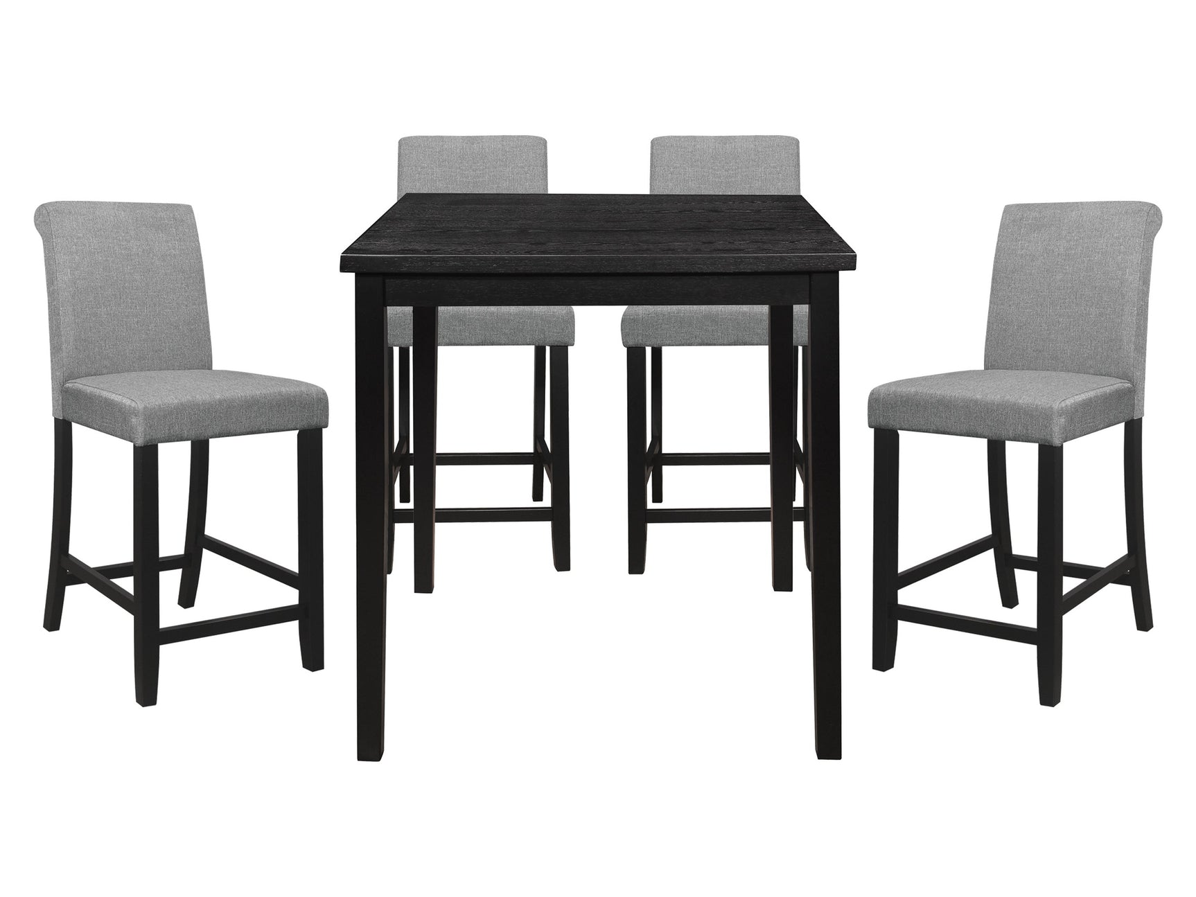 Adina Black / Gray 5-piece Dinig Table Set - Ornate Home