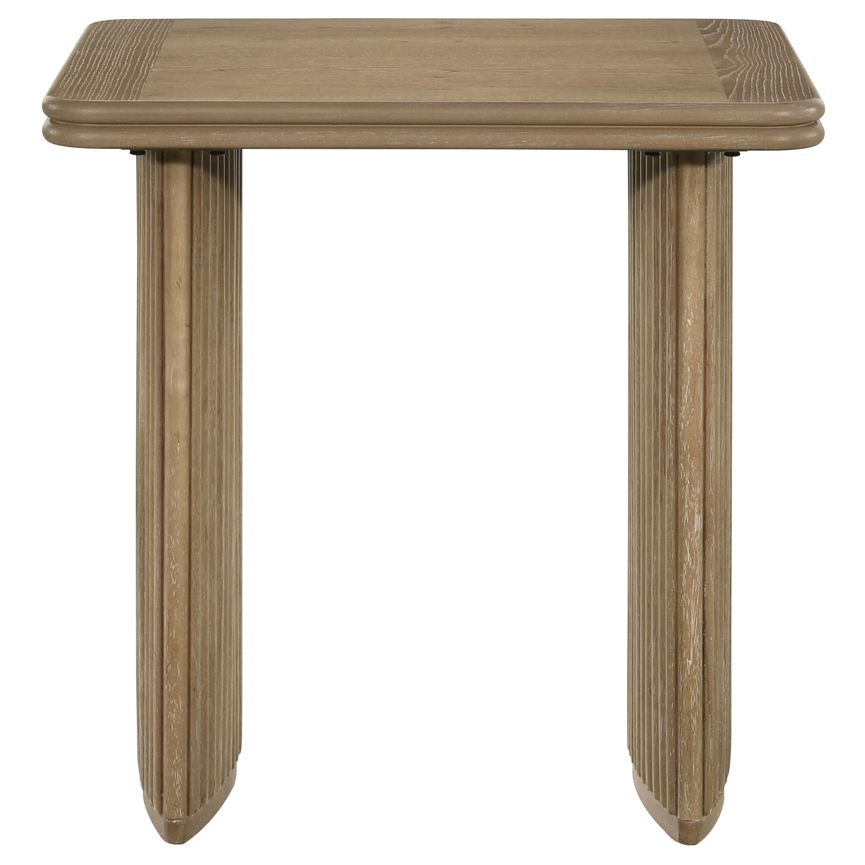 Adina Distressed Light Brown Square Wood Side End Table - Ornate Home