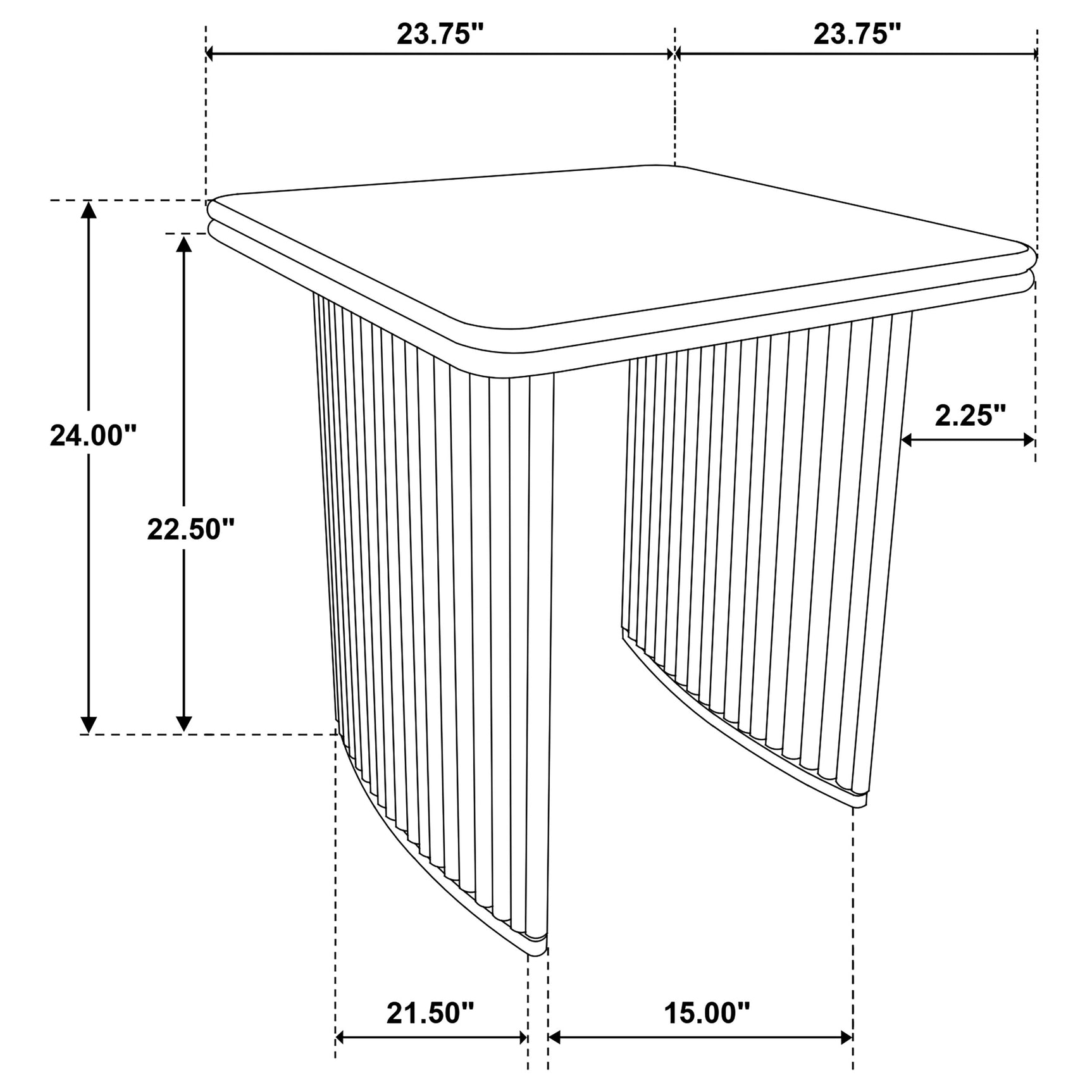 Adina Distressed Light Brown Square Wood Side End Table - Ornate Home