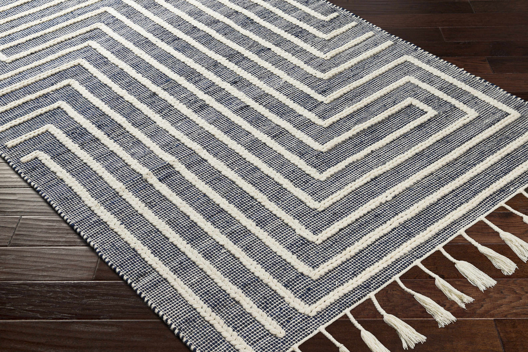 Aditya Tasseled Jute&Wool Carpet - Clearance - Ornate Home