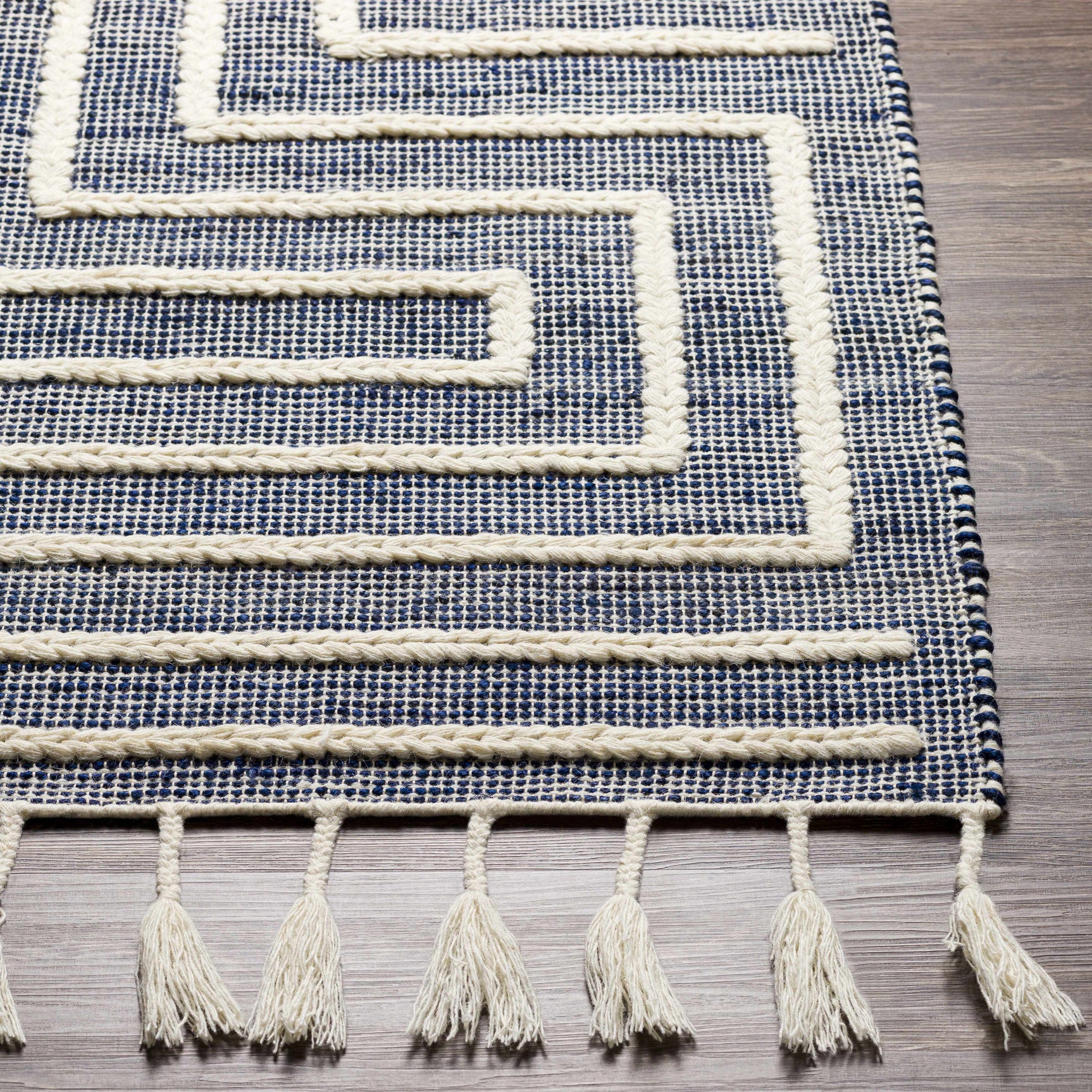 Aditya Tasseled Jute&Wool Carpet - Clearance - Ornate Home