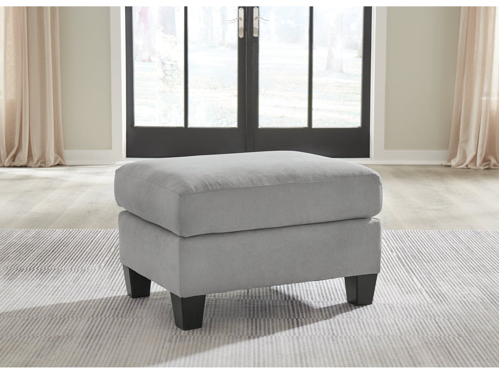 Adlai Gray Ottoman (Online Special Price) - Ornate Home