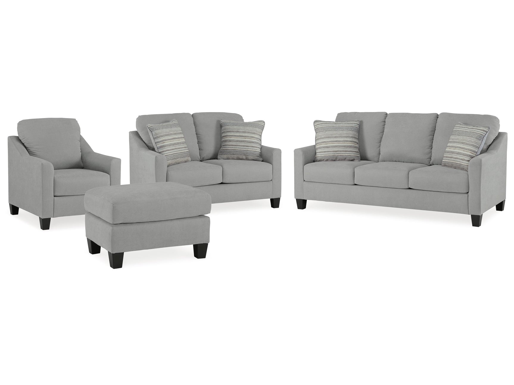 Adlai Shadow Sofa & Loveseat & Chair & Ottoman - Ornate Home