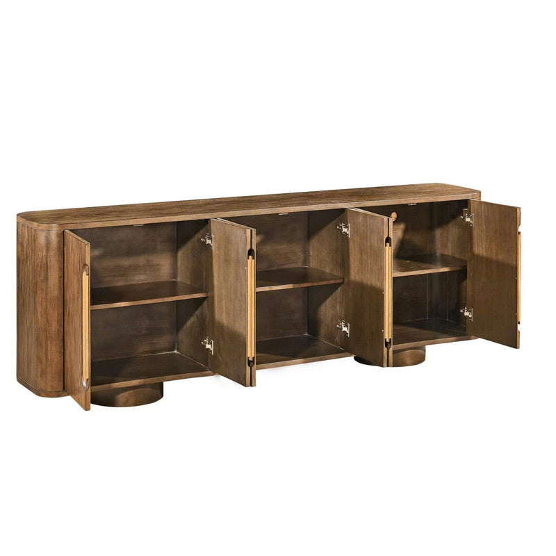 Adler Brown Six-Door Sideboard - Ornate Home