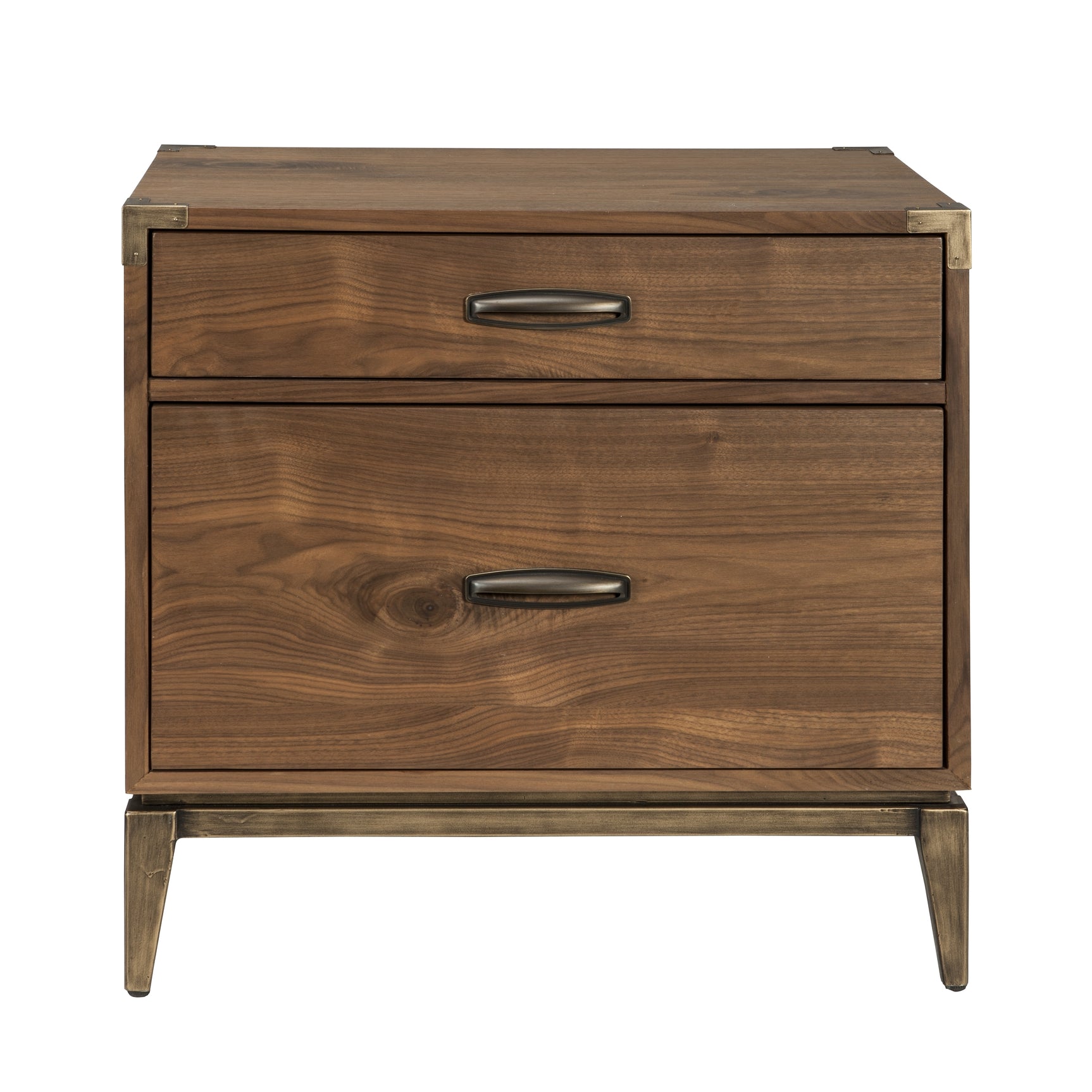 Adler Two Drawer Nightstand in Natural Walnut - Ornate Home