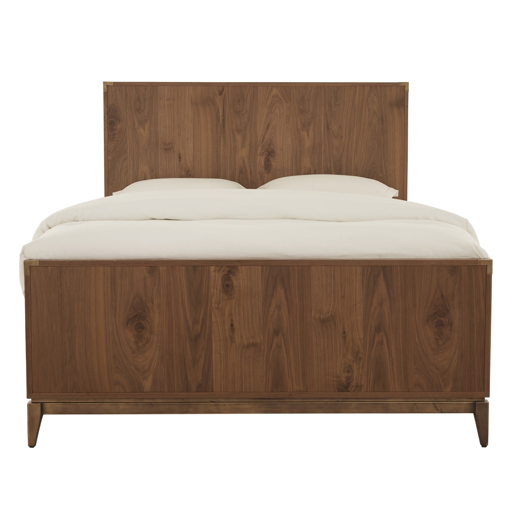 Adler Wood Full Panel Bed in Natural Walnut - Ornate Home