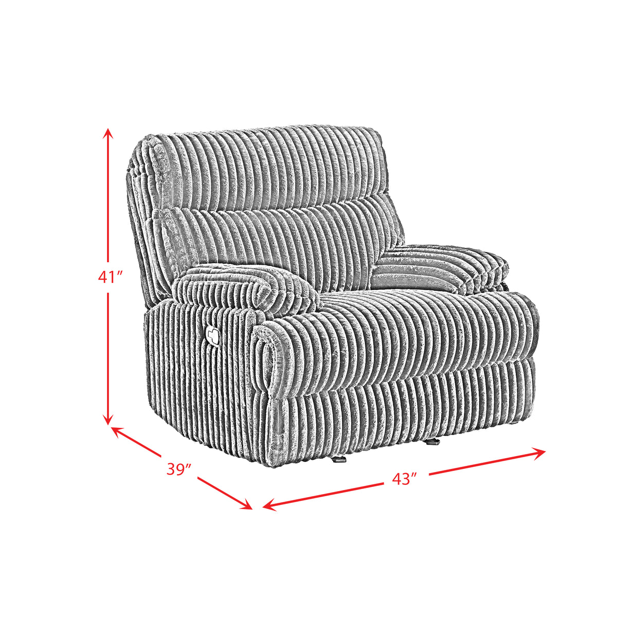 Admiral Masis Black Motion Recliner - Ornate Home